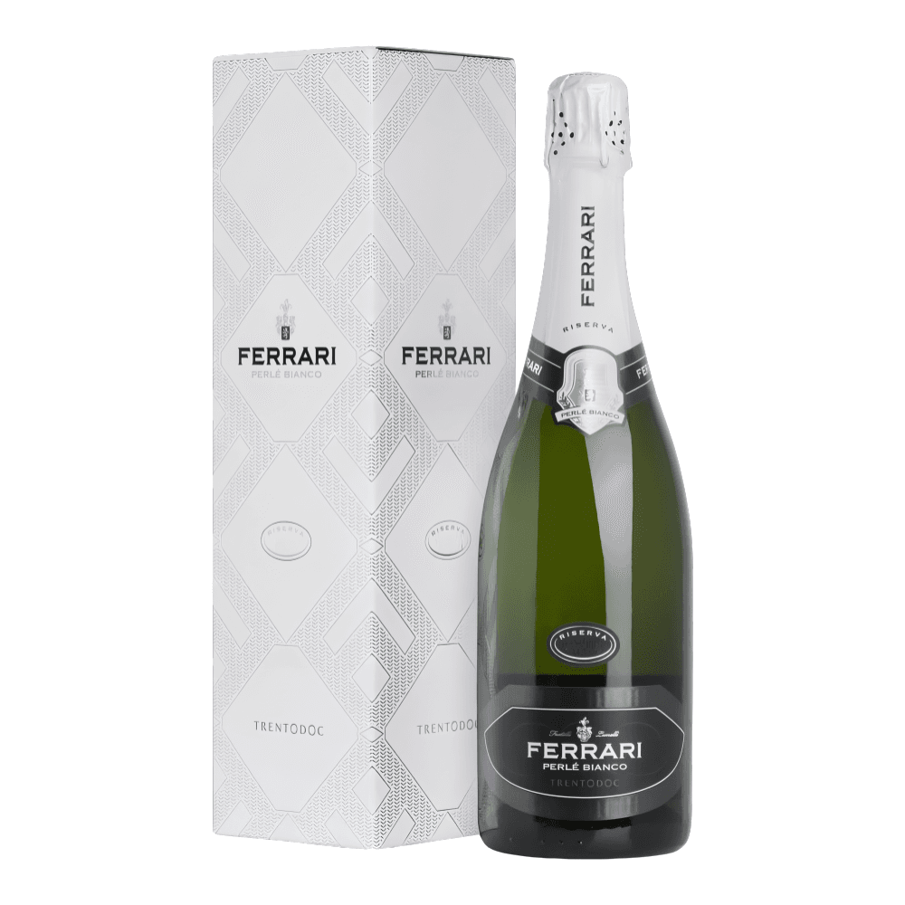 Ferrari, Trentodoc Riserva Perlé Bianco Brut 2016, Bottiglia con astuccio 750 ml